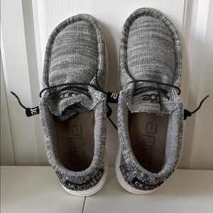 Hey Dude Wally Stretch Yin and Yang Gray Loafers for Men (sz 11)